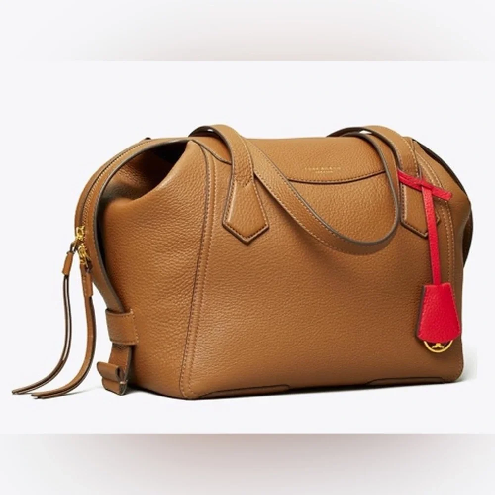 Tory Burch Perry Satchel in Brown Leather - Picture 5 of 13